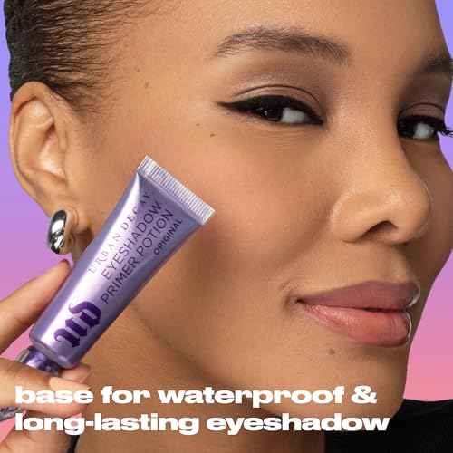 Urban Decay Eyeshadow Primer Potion - Nude Eyelid Base Primer, for Smooth & Crease-Resistant Eye Makeup, Waterproof & Long-Lasting, Translucent Shade, Universal for All Skin Tones, More Vibrant Color