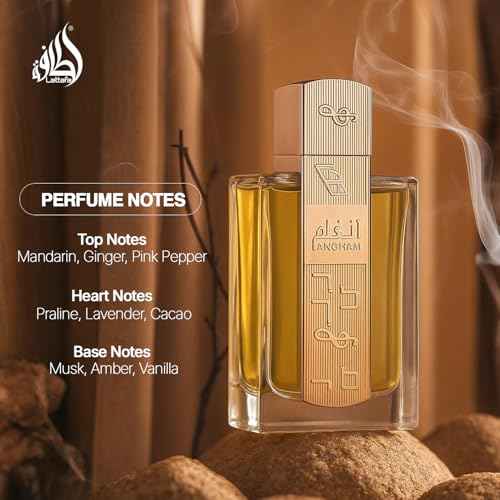 Lattafa Angham - Citrus, Lavender, Musk, Amber, Vanilla - Eau de Parfum Long-Lasting Fragrance for Unisex, 3.40 Ounce / 100 ml