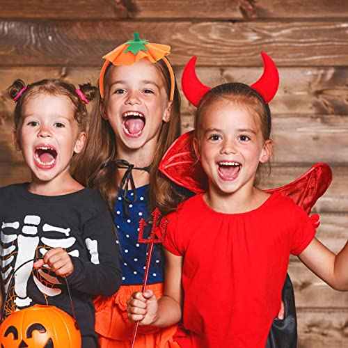 Pumpkin Headband: Halloween Pumpkin Hair Band Pumpkin Hat Headwear Elastic Pumpkin Hair Hoop for Halloween Costume Dress up Party Supplies, Orange