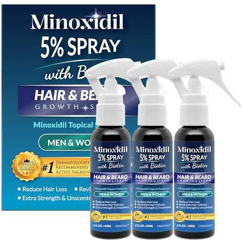 5% Minoxidil for Men Hair Growth Spray for Men and Women (180ml)