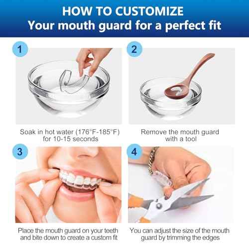 Mouth Night Guards for Teeth Grinding, Mouthguards for Grinding of Teeth, Mouth Guard for Clenching Teeth at Night with 12 Cleaning Tablets
