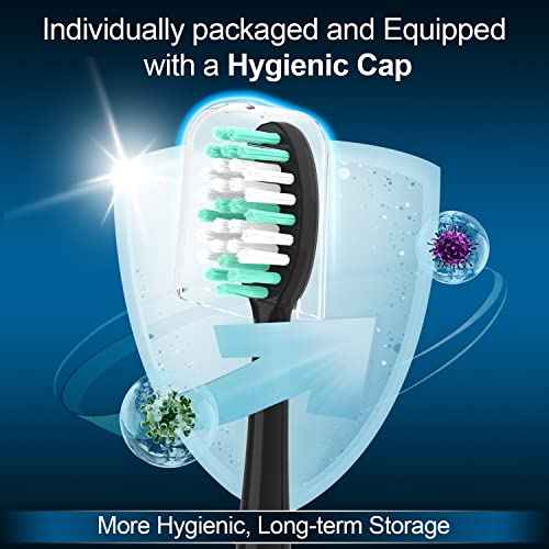 Replacement Toothbrush Heads 10 Pack for AquaSonic Black Series and Vibe Series Electric Toothbrush