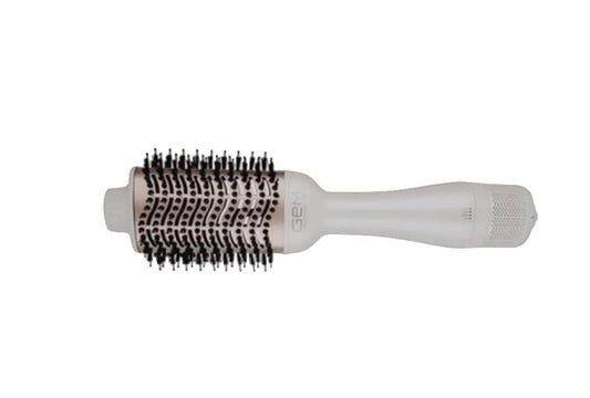 Generic GEM Hot Air Styling Brush for Dry Style Volume Pearl White/Rose Gold Hair Dryer