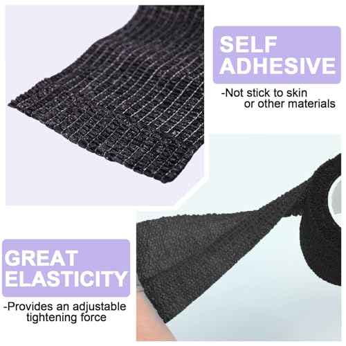 9pcs Tattoo Bandage Wrap - Usiriy 2" x 5 Yards Elastic Breathable Cohesive Bandage Wrap Rolls Tattoo-Machine Tattoo Grip Tapes Vet Wrap Athletic Tapes