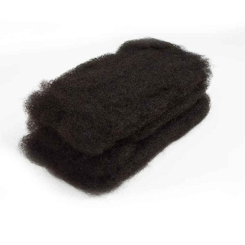 QVR Afro Kinkys Bulk Human Hair for Dreadlock Extensions Repair Locs 150 Gram, Natural Black 12inches Mini Spring Twist Braiding Afro Kinky Human Hair for LocKs