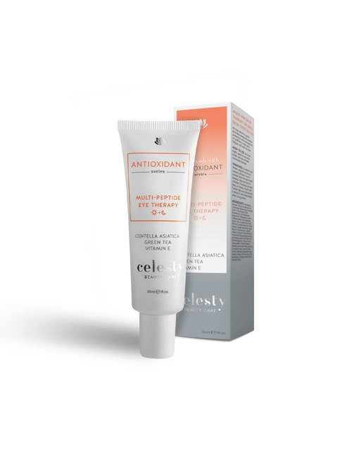 Celesty Beauty Anti-Aging Multi Peptide Eye Serum for Wrinkles, Dark Circles, Under eye Bags and Dermatologist Reviewed Centella Asiatica Extract,1 Fl Oz