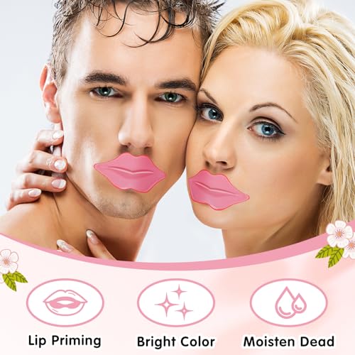 60 PCS Lip Mask,Collagen Crystal Lip Mask,Lip Mask Sheet,Lip Masks for Dry Lips,Lip Gel Masks,Pink Lip Care Pads,Anti Aging & Anti Chapped Lip Patches,Remove Dead Skin,Plump Your Lips