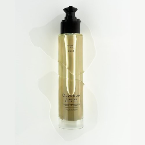 Olverum Firming Body Oil - Luxury Skin Tightening Oil 100ml Spray - Ethically Sourced Blend of Active Botanical and Essential Oils - Contouring Collagen Boost for Women And Men - Relax. Restore. Renew
