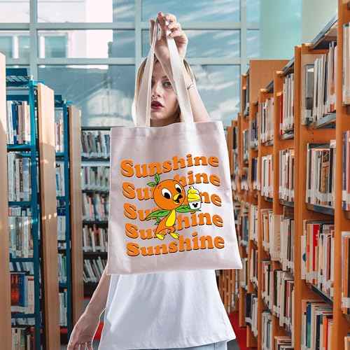 FOTAP Orange Bird Makeup Bag Cartoon Character Lover Gift Sunshine Orange Bird Zipper Pouch Magic Kingd*m Makeup Bag (sunshine tote)