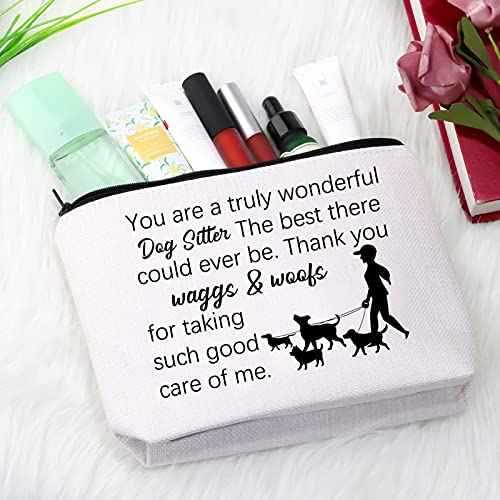 GJTIM Dog Sitter Zipper Makeup Pouch Bag Dog Trainer Gift Puppy Daycare Gift Pet Sitter Appreciation Gift (Wonderful Dog Sitter)