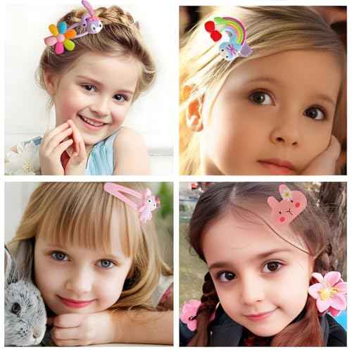 62PCS Hair Accessories Set for Girls: Toddler Barrettes, Flowers, Rainbow Candy, Fruits - Cute Clips and Pins (Style 4)