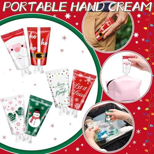 12 Pieces Christmas Hand Cream Gift Set Mini Travel Size Lotion Bulk Beauty Advent Calendar 2025 Holiday Stocking Stuffers for Women Mom Cowrkers Dry Cracked Hands, 30 ml, 6 Natural Plant Fragrances