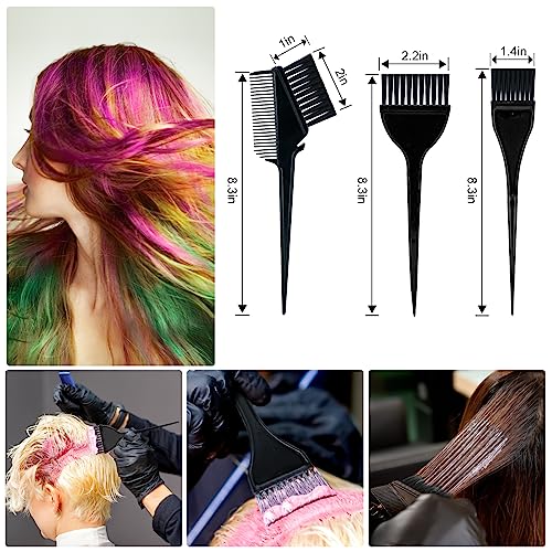 12 Pcs Hair Bleach Kit Professional Hair Coloring Products with Hair Dye Brush, Hair Color Bowl, Earmuffs, Hair Clips for Salon Hair Dye, Hair Color at Home, Hair Highlighting