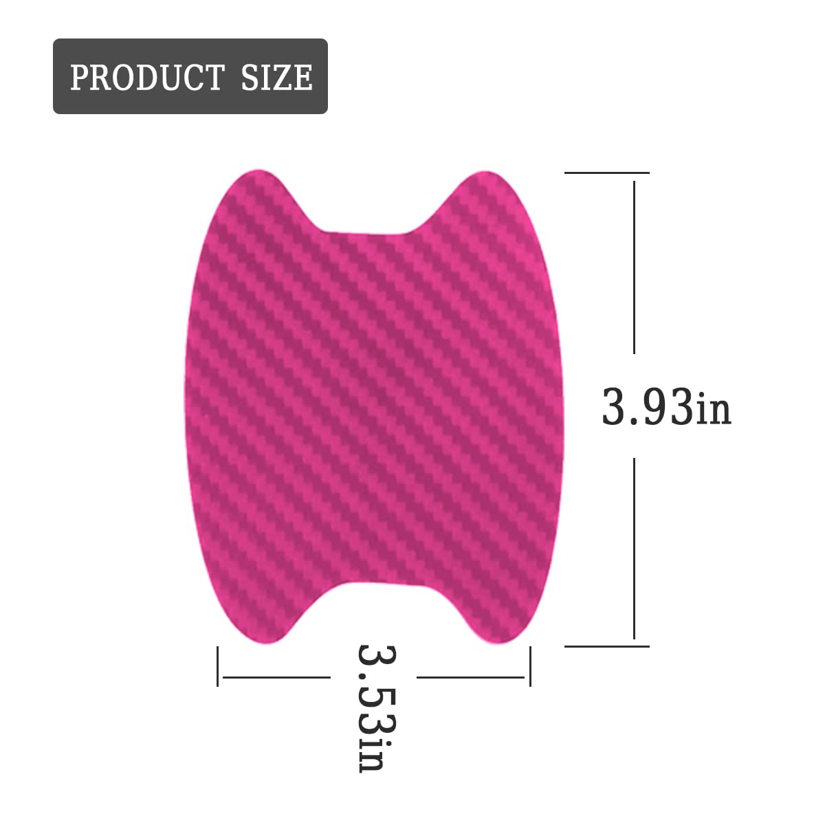 4PCS Car Door Handle Protector Sticker, Universal Carbon Fiber Anti-Scratches Auto Door Handle Protective Film, Car Door Side Paint Cover Guard Stickers Fit for Most Car（Pink/4PCS）