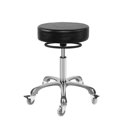 Salon Rolling Stools with Locking Wheels - Adjustable Swivel Stool Chair Heavy Duty 400 lbs Thick Cushion Hydraulic Shop Stool for Tattoo Facial Massage Kitchen Counter Salon Spa Medical Garage(Black)