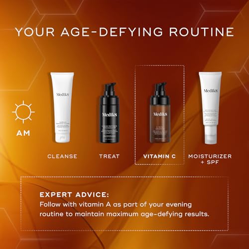 Medik8 C-Tetra Advanced - Balancing, Plumping, Hydrating Daily Vitamin C Serum with Hyaluronic Acid, Squalene - Smooths Fine Lines, Wrinkles - 1.0 oz