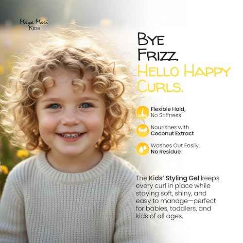 Kids Hair Styling Gel with Coconut Fruit Extract | Safe & Gentle Baby Hair Gel for Toddlers | Sulfate-Free Hair Gel for Boys & Girls, 12 oz