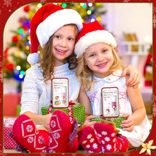 10 Pack Christmas Lip Balms Bulk Christmas Party Gifts Favors Stocking Stuffers Holiday Lip Balms Employee Staff Team Appreciation Gifts Thank You for Teacher Coworkers