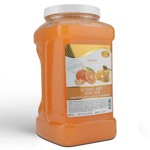 SPA REDI - Sugar Body Scrub, Mandarin Honey, 128 Oz, Exfoliating, Moisturizing, Hydrating and Nourishing, Glow, Polish, Smooth and Fresh Skin - Body Exfoliator