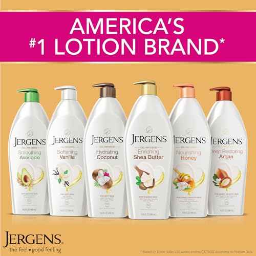Jergens Shea Butter Hand and Body Lotion, Deep Conditioning Moisturizer, 3X More Radiant Skin, with Pure Shea Butter, Dermatologist Tested, 26.5 Oz