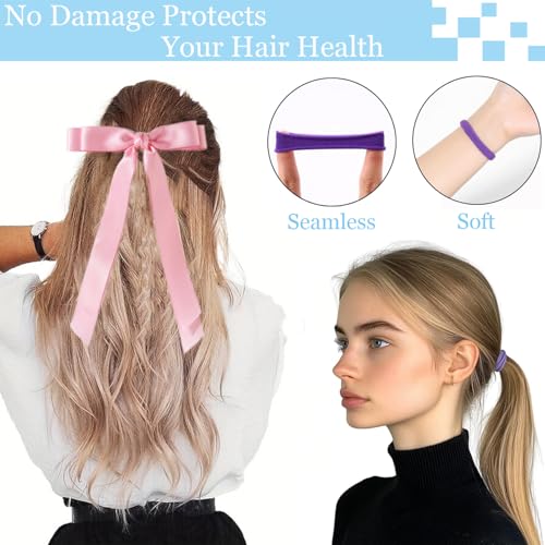 Curly Hair Brush,Curl Defining Brush,Slick Back Hair Brush,Rat Tail Comb,Edge Bristle Brush,Clip Claw,Bow,Satin Scrunchies,No Damage Hair Ties,Scarf Hair Ties,Gifts For Women,Best Gift Set(Green)