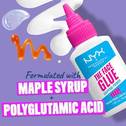 NYX PROFESSIONAL MAKEUP The Face Glue Gripping Primer, Hydrating Makeup Primer with Up To 24HR Wear, Vegan & Cruelty Free