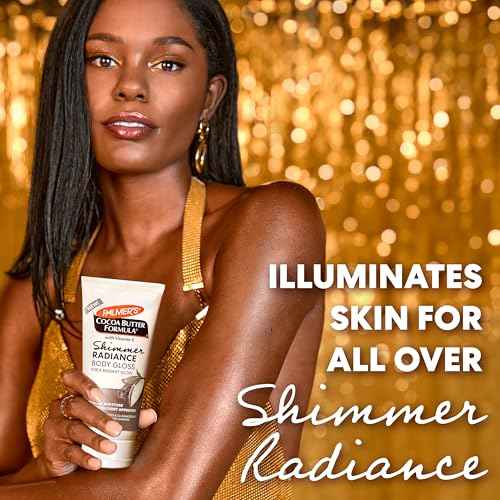 Palmer's Cocoa Butter Formula Shimmer Body Lotion with Vitamin E, 5.25 Fl Oz, Radiance Body Gloss, Help Blur Veins, Cellulite, Marks, 48 Hour Moisture
