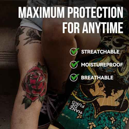 Tattoo Aftercare Second Skin Tattoo Cover Up Patch - 6 Inches x 2 Yards Tattoo Wrap, Breathable, Waterproof, Transparent, Latex-Free Film, Protective Tape for Skin Recovery