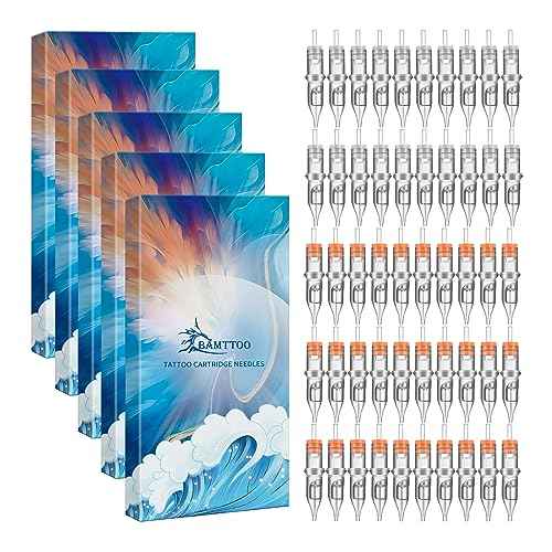 Disposable 50pcs Tattoo Cartridge Needles Mixed Sizes 0.35mm RL+RS(1203RL 1205RL 1203RS 1205RS 1209RS) for Tattoo Machine (RL+RS)