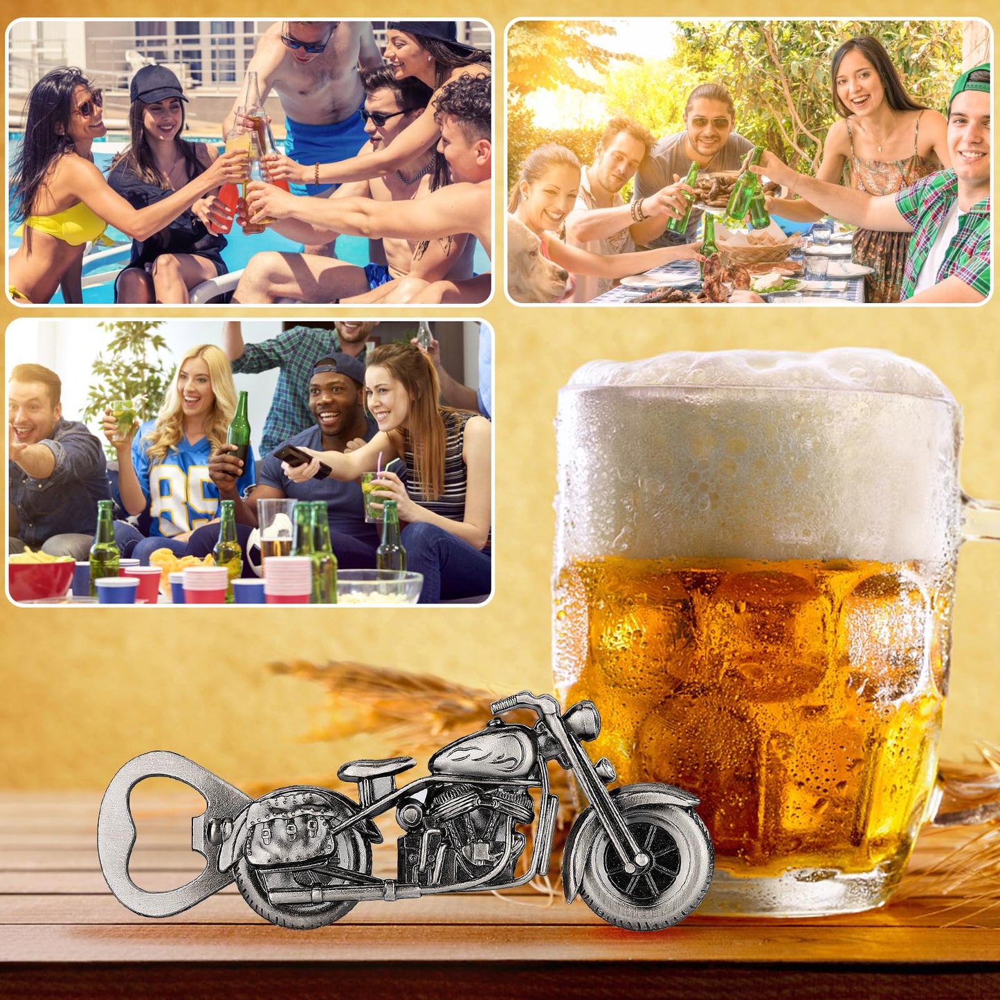 Motorcycle Beer Bottle Opener in Gift Box - Retro Bar Tool