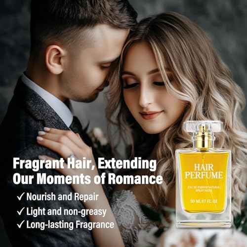 Hair Perfume, Hair Essential Oil Perfume for Women, Pheromone Fragrance for Dry Damaged Hair, Hair Mist with Anti Frizz Nourishing, Premium and Long-lasting Scent