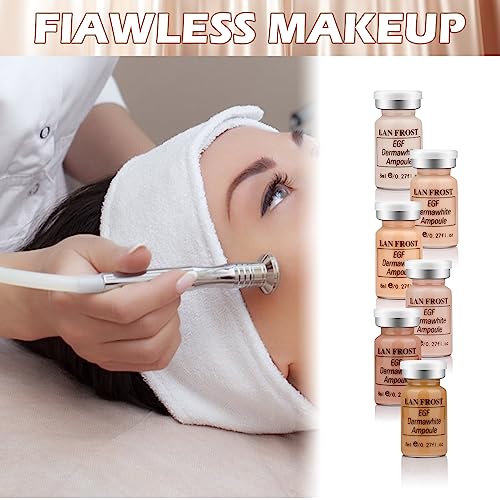 BB Facial Glow Serum Starter Kit Hyaluronic Acid Essence Foundation Skin Care Kit 0.27oz 6 Vials, Combined With Niacinamide and Peptides To Brighten Skin Tone Anti-Aging Foundation 6-Color(Multicolo)