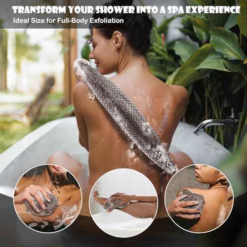 SubSahara African Net Sponge Authentic - 2 Pieces Exfoliating Scrubber for All Skin Types, Ideal for Face & Body Daily Use, Durable, Gentle Exfoliation (Green & Brown)