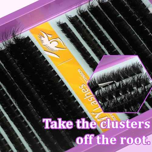 C Curl Lash Clusters Extensions 280 Pcs Individual Eye lash Clusters 100D Cluster Eyelash Lashes Wispy Clusters Lashes Makeup at Home - DIY Lash Extension Kit for Self Application (9-18MM) Mix