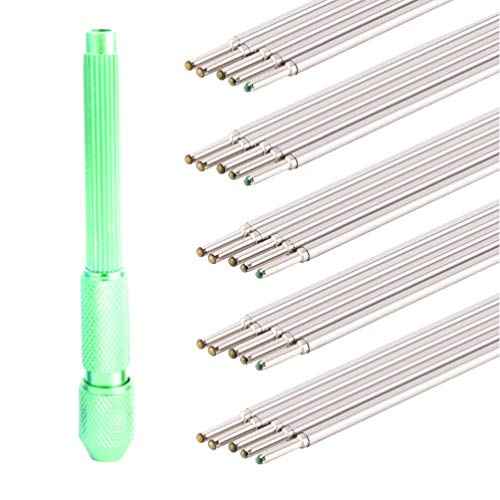 EXCEART Tattoo Pen Set - 20Pcs Light Green Holder with Purple Refill Precision Marking and Stencil Tool for Tattoo Artists