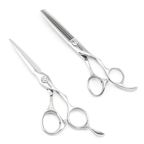 5.5 INCH Barber Hair Scissors Hair Cutting Shears and 6 INCH Hair Thinning Scissors Professional 440C Kinsaro