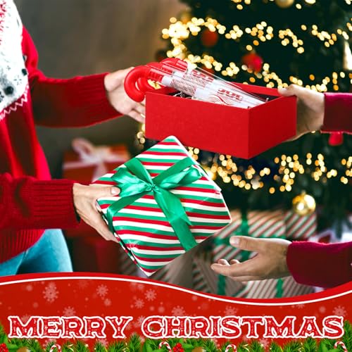 24 Pack Christmas Lip Balm Bulk Peppermint Candy Flavor Lip Balm with Candy Cane Tubes Christmas Party Gifts Stocking Stuffers Holiday Employee Staff Teacher Appreciation Gifts for Women(Stylish)