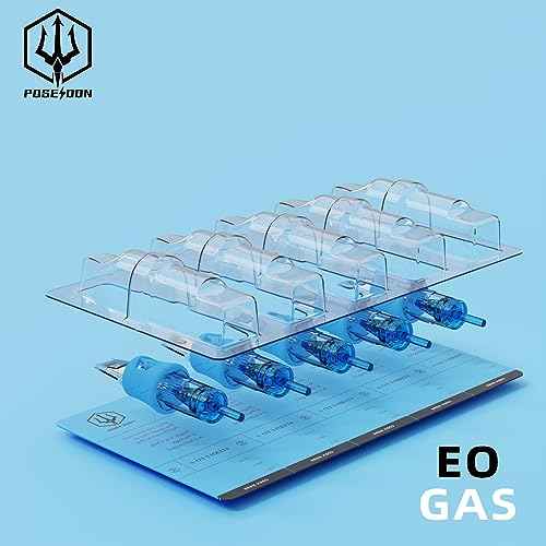 POSEIDON Professional Tattoo Cartridge Needles 50Pcs | #12 Round Liner 1211RL | High-Density Silicone Grip Steel Cartridges | Disposable Needles with Membrane | for All Tattoo Machines