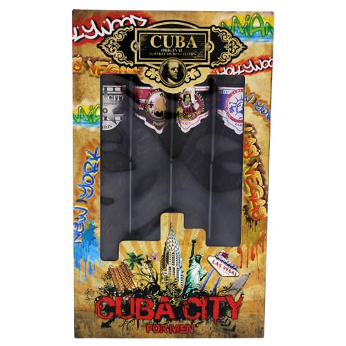 Cuba City 4-Piece Set for Men, (Hollywood + Vegas + Miami + New York)
