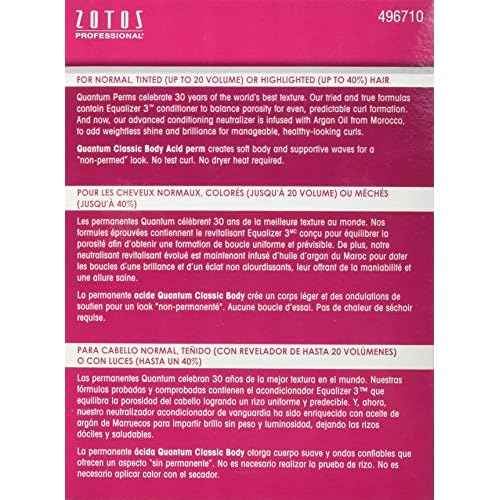 Zotos Quantum Classic Body Acid Permanent Unisex Treatment 1 Application