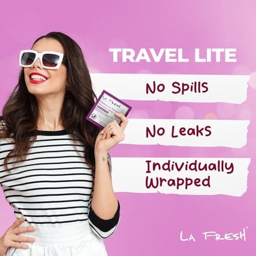 La Fresh 24/7 Makeup Remover Wipes, Easily Remove Waterproof Makeup and Moisturizing, Pack of 200 Individually Wrapped Wet Wipes, Skincare Travel Essentials