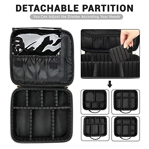 Checkered Makeup Bag, Portable Makeup Bag with Adjustable Partition, Cosmetic Bags for Women Toiletry Travel Organizer Portable Make Up Bags for Christmas Birthday Gifts