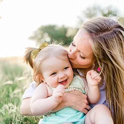 Glitter Bow Hair Clips Sparkly Bowknot Hair Barrettes 4 Pcs (gold)