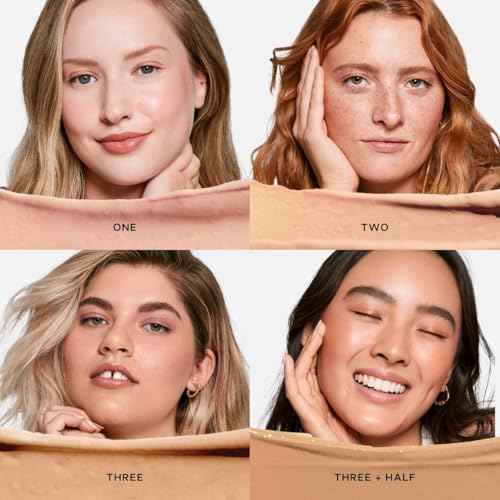 Saie Slip Tint Tinted Moisturizer with SPF 35 - Light Coverage, Glowy Skin Tint & Mineral Sunscreen for Face with Hydrating Hyaluronic Acid - Summer Makeup Essential - Shade Three (1.35 oz)