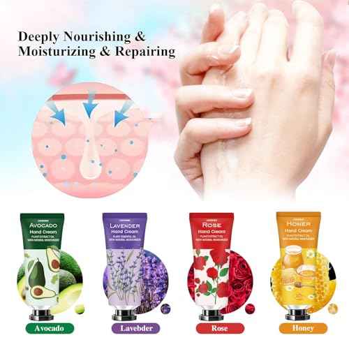 20 Pack Hand Cream Gifts Set,Hand Lotion for Dry Hands,Stocking Stuffers for Women,Teacher Appreciation Gifts,Birthday Gifts Stuffers for Teens,Travel Size Hand Lotion,Hand Cream for Women Girls