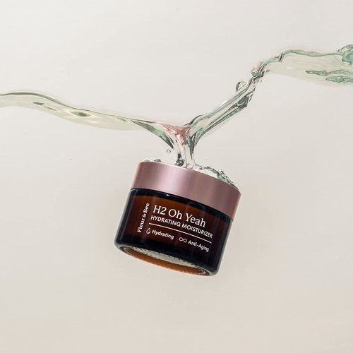 FLEUR & BEE Ultra Hydrating Moisturizer | Clean, 100% Vegan | Super Intense Hydration Moisturizer for Dry Skin with Anti Aging Properties | H2 Oh Yeah 1.5 oz
