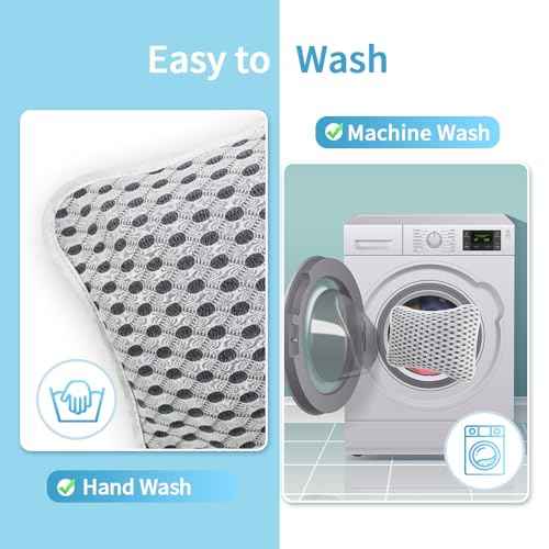 Luxury Bath Pillows for Tub, Slip Resistant Waterproof Bath Pillows for Tub Neck and Back Support with 2 Strong Suction Cups, Relaxing Spa Essentials