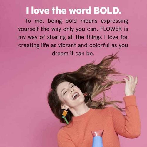 Flower Beauty Ionic Pro Dryer - Lightweight & Powerful Professional Dryer for Fast, Energy-Efficient Hair Drying - Adjustable Airflow & Two Heat Settings - For All Hair Types