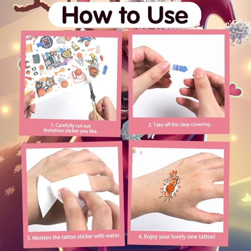 Funny Christmas Temporary Tattoos - 200+ Pink Santa Friendsmas Tattoos Stickers for Adults, There's Some Ho Ho Ho Hos Xmas Party Decorations Favors, Funny Naughty Christmas Supplies