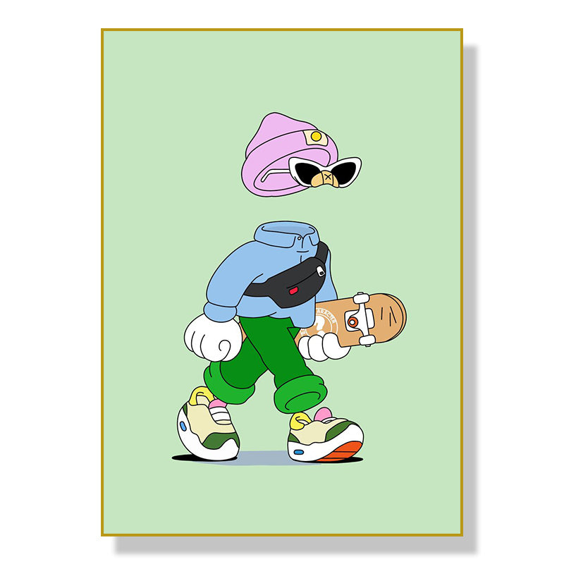 Sports Cartoon Characters Wall Art Poster Canvas Painting for Living Room